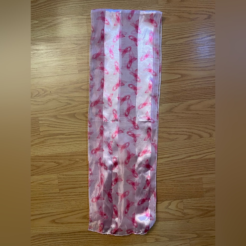 Breast Cancer Awareness Ribbon Scarf